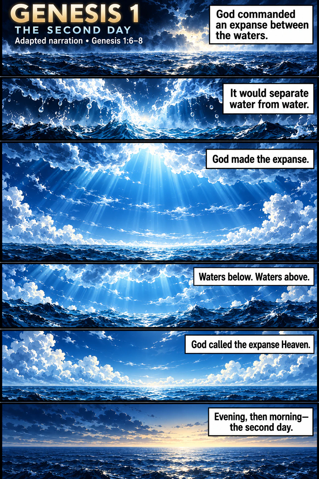 Genesis 1, illustrated section 2 of 7