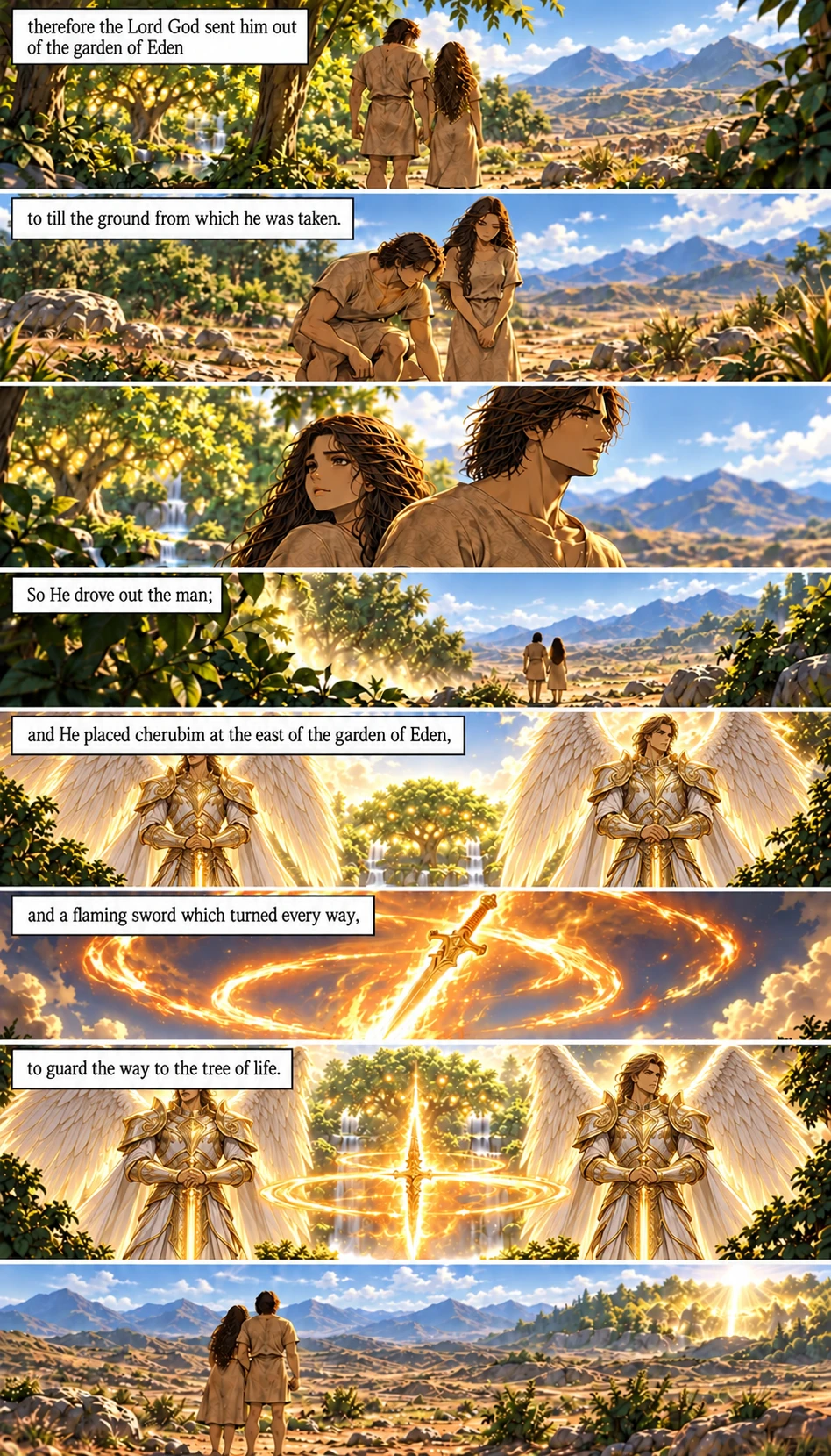 Genesis 3, illustrated section 17 of 17