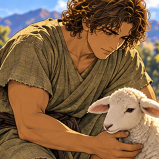 Illustrated portrait of Abel