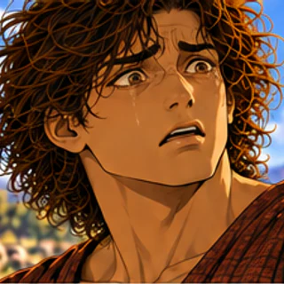 Illustrated portrait of Cain