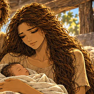 Illustrated portrait of Eve