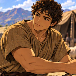 Illustrated portrait of Jabal