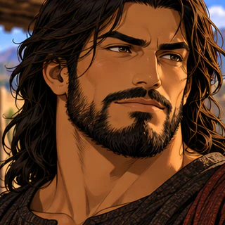 Illustrated portrait of Lamech