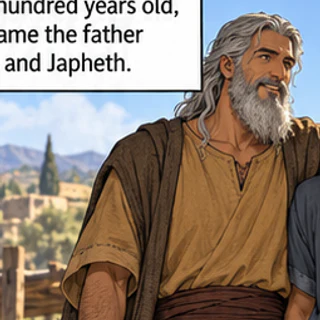Illustrated portrait of Noah