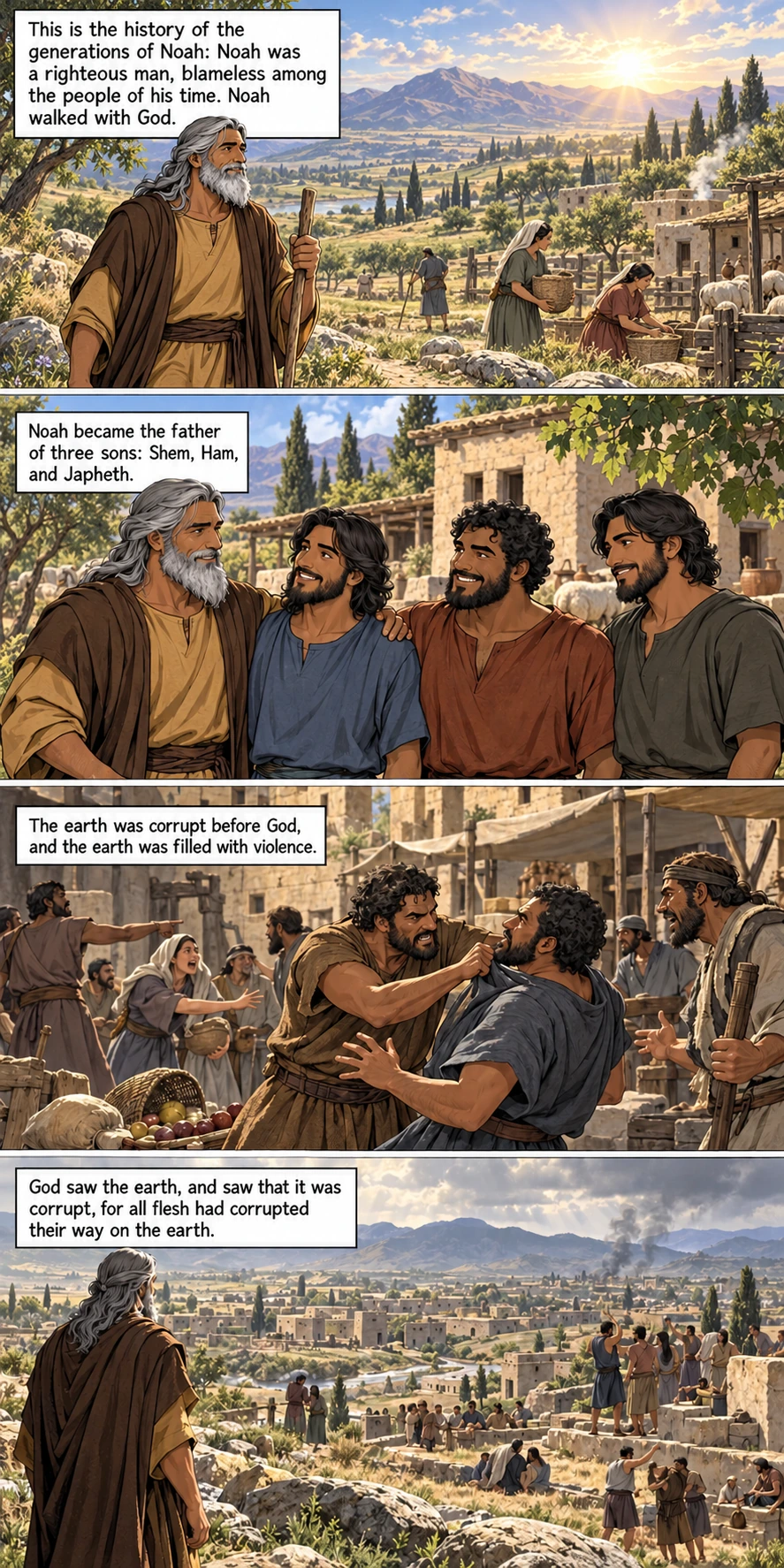 Genesis 6, illustrated section 3 of 7