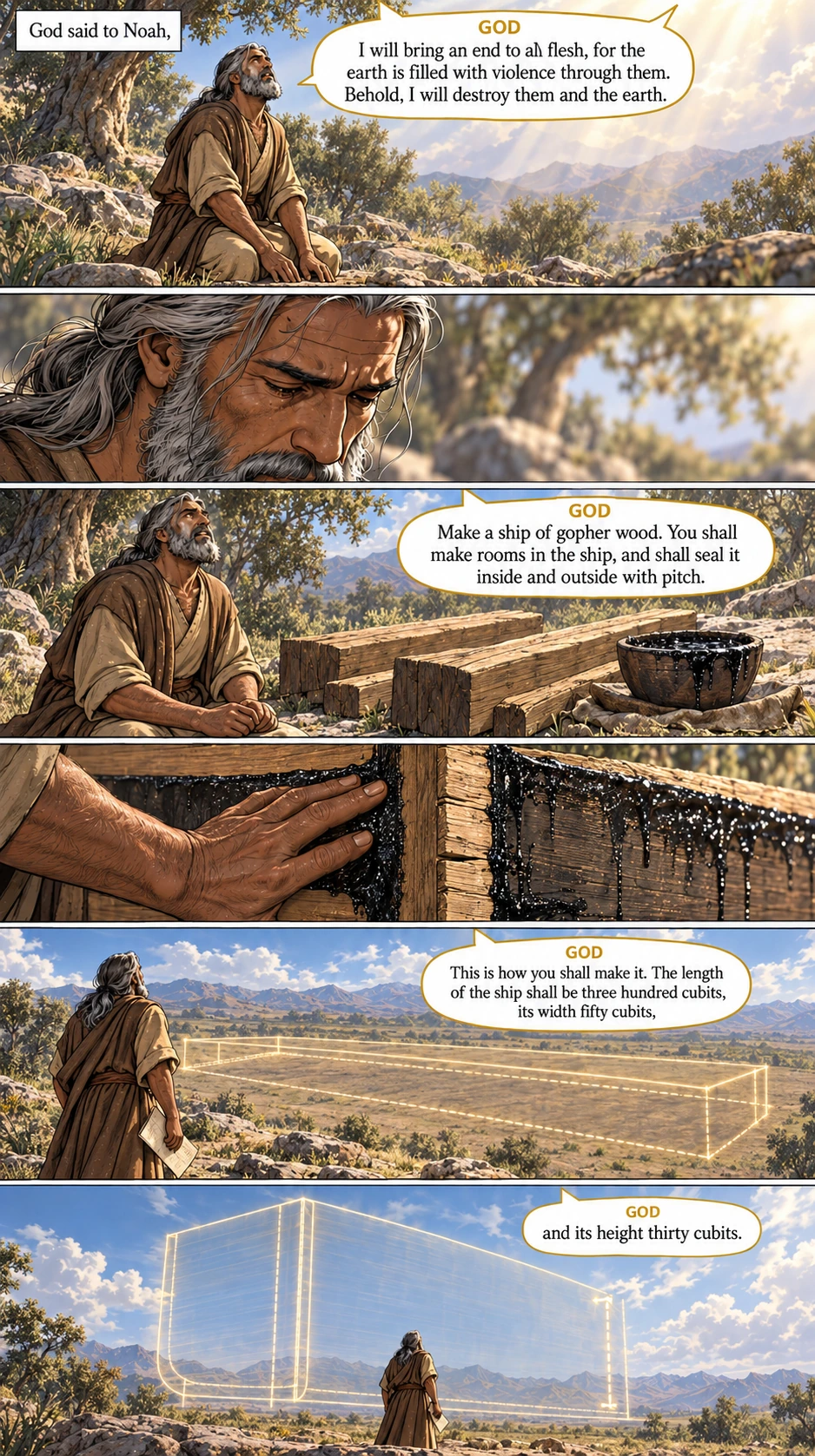 Genesis 6, illustrated section 4 of 7